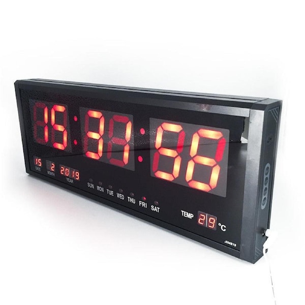 Digital Large Big Jumbo LED Wall Desk Alarm Clock With Calendar Temperature