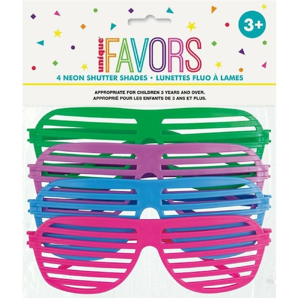 Neon Shutter Shades - Party Favors