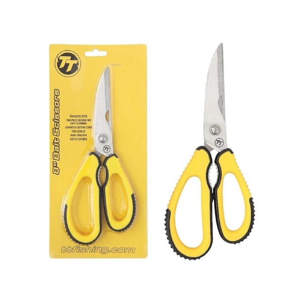 TT Fishing 8 Inch Stainless Steel Multi-Functional Bait Scissors