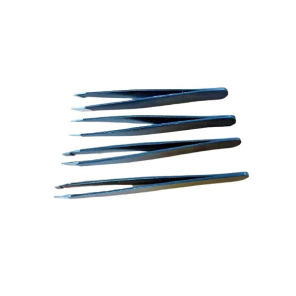 4 Piece Professional Tweezer Set