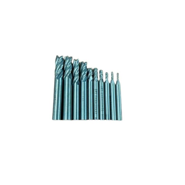 10 Piece 4 Flute Milling Drill Bit