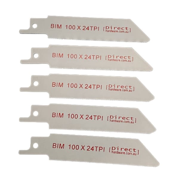Reciprocating Saw Blades - 100mm / 24TPI (Packs of 5)