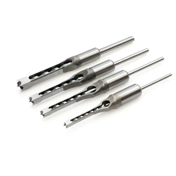 4 Piece Square Hole Mortice Woodworking Drill Bit