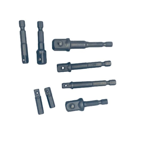 8 piece Drill Adapter Set 1/4" 3/8" 1/2"