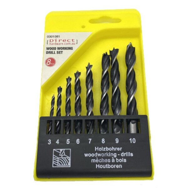 8 Piece Wood Working Heavy Duty Drill Set