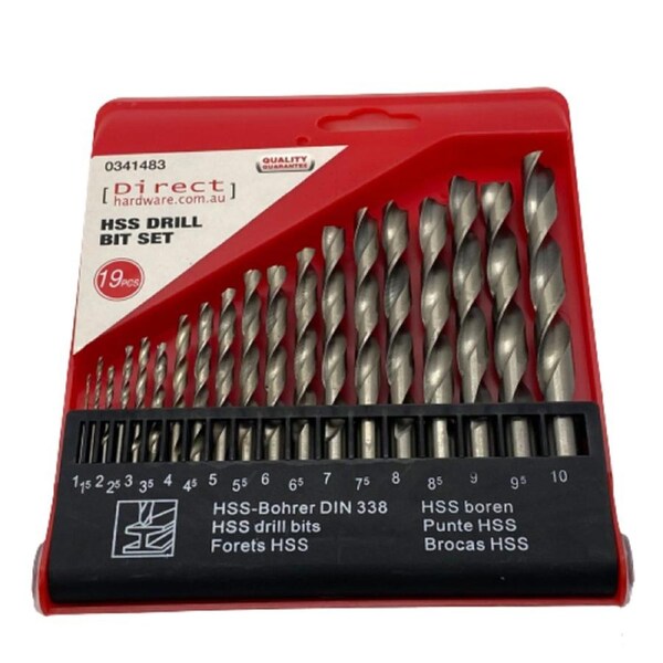 19 Piece HSS Heavy Duty Drill Bit Set