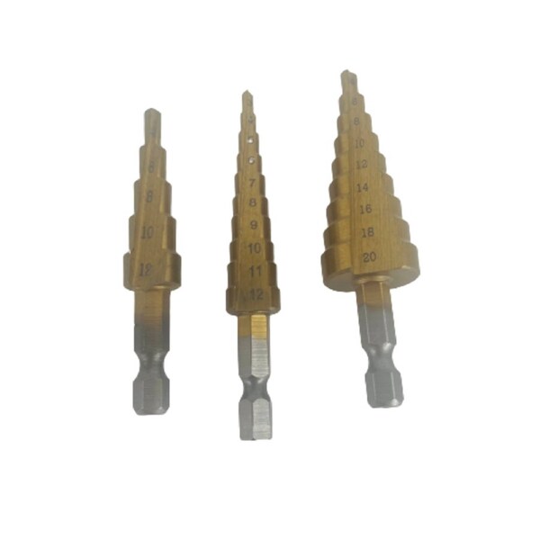 3 Piece Set Step Drill Bit (4-20mm)