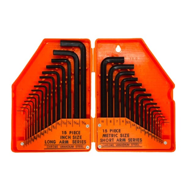 30 Piece Allen Key Metric / Imperial Set