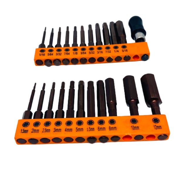 23 Piece Allen Key / Hex Head Bits Set