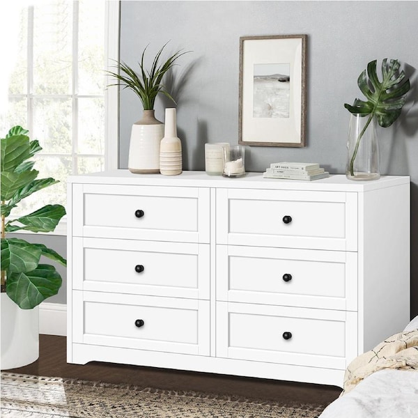 6 Chest of Drawers ALFORDSON Hamptons Storage Cabinet White