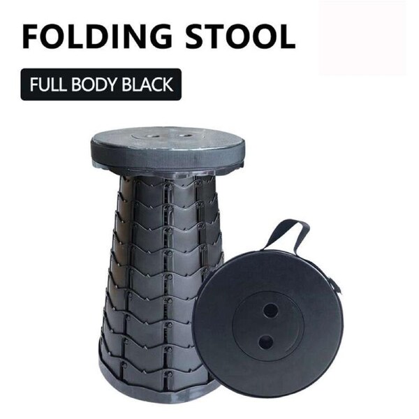 OZNALA Portable Folding Stool Travel Seat Outdoor Retractable Camping Fishing Chair