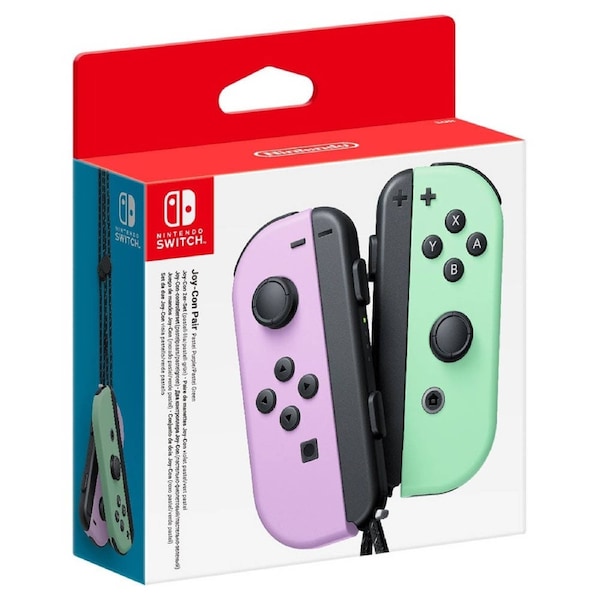 Nintendo Switch Joy Con Pastel Purple and Pastel Green Controller Pair