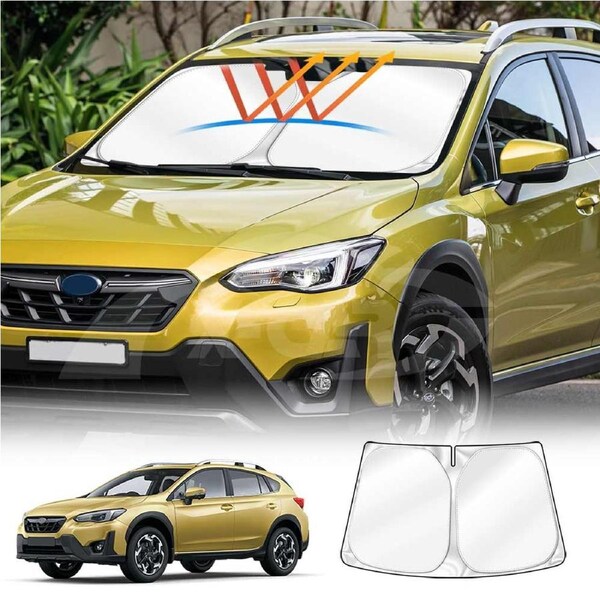 WindScreen Sun Shade for Subaru XV/Impreza Hatchback 2017-2023 Blocks UV Rays Foldable Custom Wind Screen Sun Visor Protector