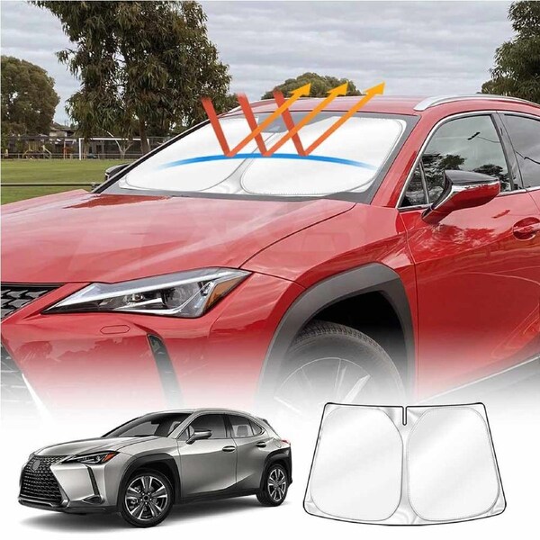 WindScreen Sun Shade for Lexus UX 2019-Onwards Blocks UV Rays Foldable Custom Wind Screen Sun Visor Protector