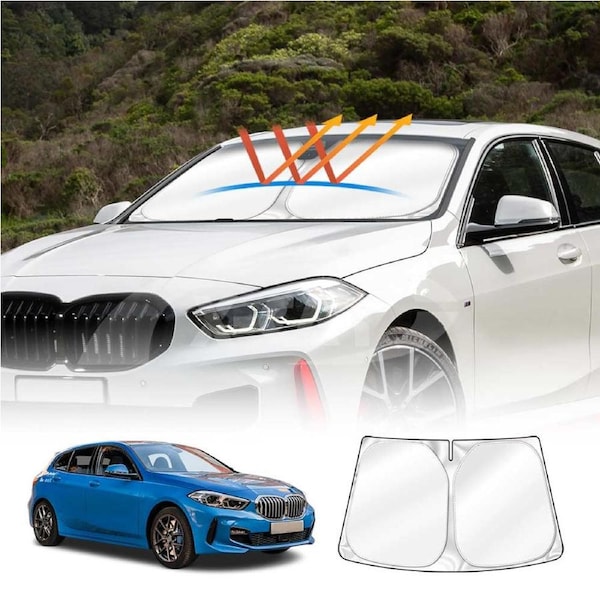 WindScreen Sun Shade for BMW 1 Series F40 2019-2024 Blocks UV Rays Foldable Custom Wind Screen Sun Visor Protector