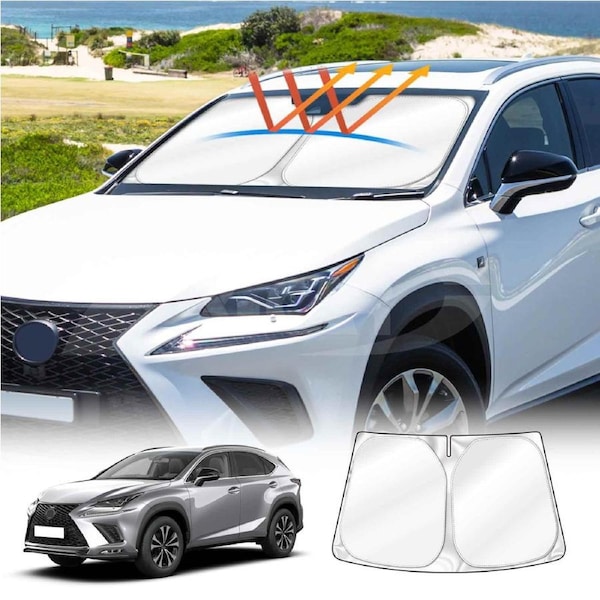 WindScreen Sun Shade for Lexus NX Series NX200 NX200t NX300 NX300h 2014-2021 Blocks UV Rays Foldable Custom Wind Screen Sun Visor Protector