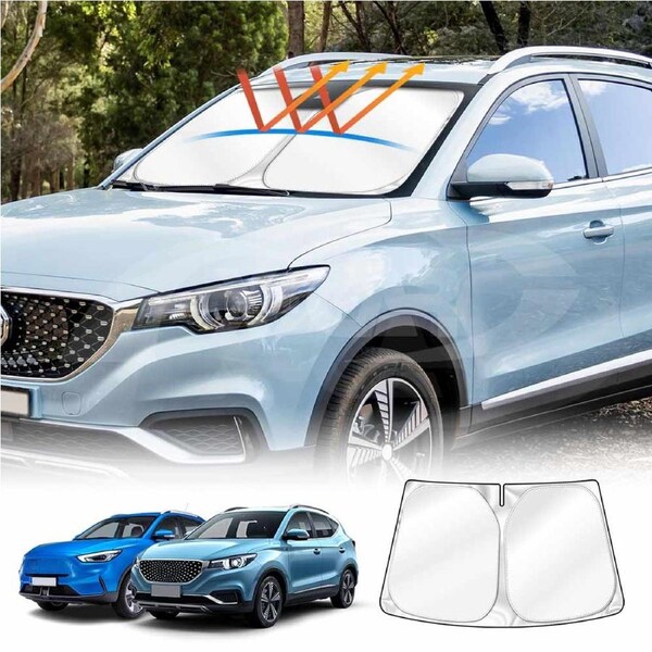WindScreen Sun Shade for MG ZS ZST ZS EV 2018-2024 Blocks UV Rays Foldable Custom Wind Screen Sun Visor Protector