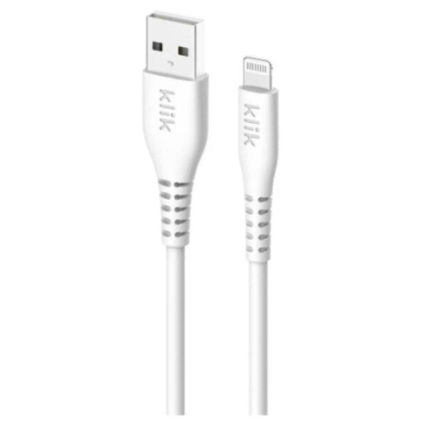 Klik Lightning Charge/Sync Cable MFI 25cm - White MFI Certified
