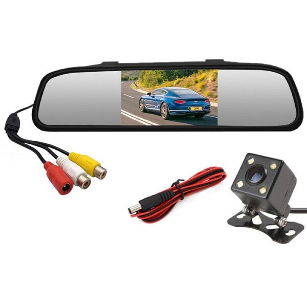 Reverse Camera Night Reversing Camera Rear View Mirror Kit Waterproof HD Monitor