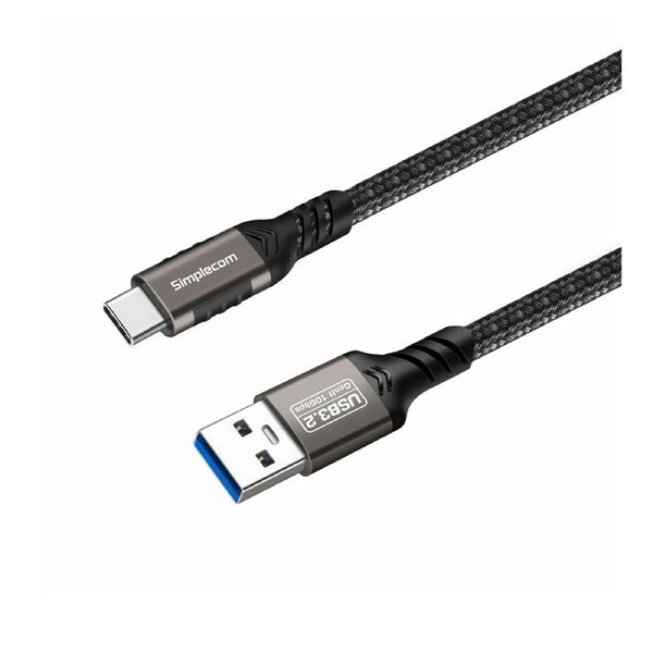 Simplecom CAU510 USB-A to USB-C Data and Charging Cable USB 3.2 Gen2 10Gbps 1M