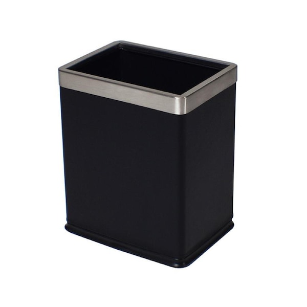 8L Rectangular Bin Black x 1