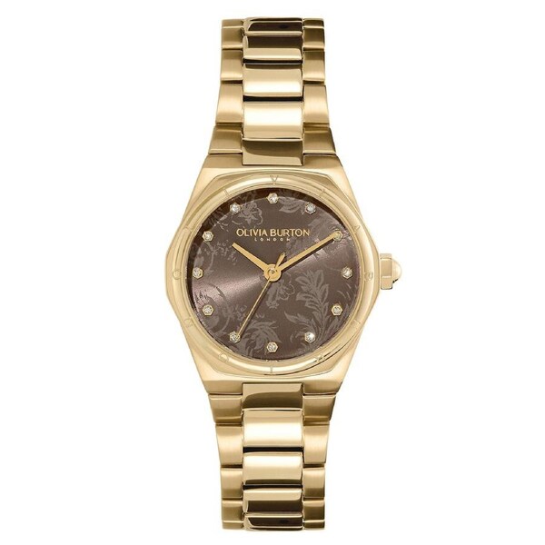 Olivia Burton Gold Steel Mushroom Dial Women's Watch - 24000107