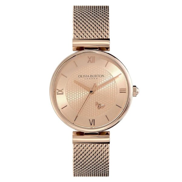 Olivia Burton Carnation Gold Steel Mesh Women's Watch - 24000097