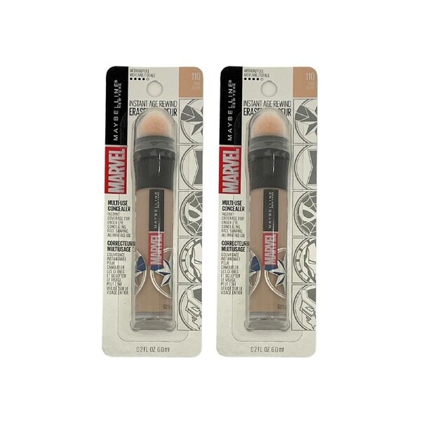 2 x Maybelline Marvel Instant Age Rewind Multi Use Concealer 6mL - 110 Fair