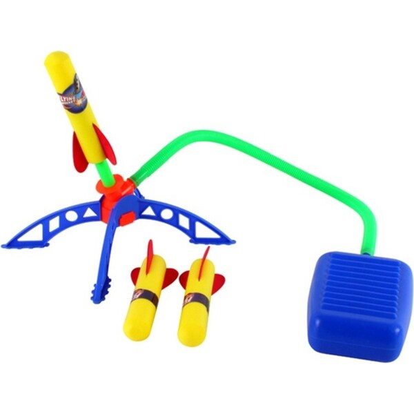 Toys For Fun Flying Rocket Launcher w/ 3 Rocket Darts Kids Outdoor Play Toy 3+