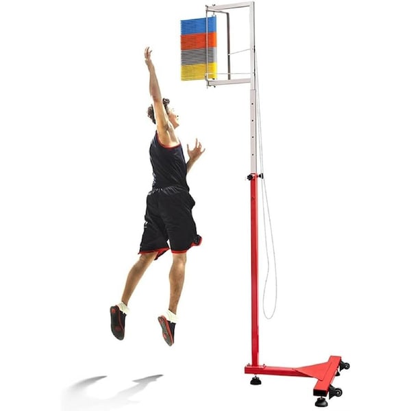 Floor Standing High Jump Training Equipment Vertical Test Jump Measurement Tester, Volleyball Spike Trainer Vertical Jump Tester Jump Measurement Test Stick Pole Tool,1.4-2.8M