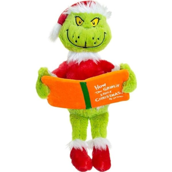 Cotton Candy - Dr. Seuss Reading Grinch 40cm Plush