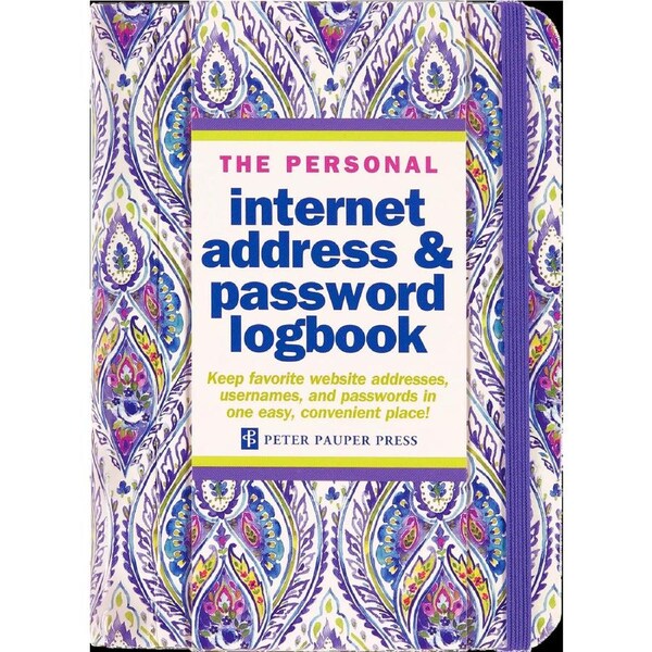 Peter Pauper Press The Personal Internet Address & Password Logbook Silk 319067