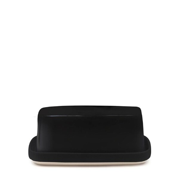 Salt & Pepper Beacon Kitchen Storage 17cm Stoneware Butter Container Dish Black