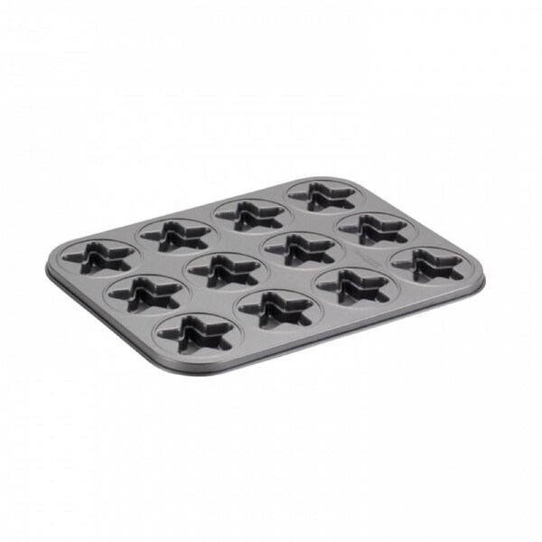 Cake Boss 12 Cup Non Stick Steel Molded Star Cookie Pan Mold/Oven Baking Tin