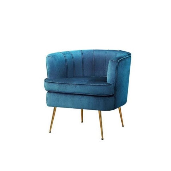 Armchair Lounge Chair Accent Armchairs Sofa Chairs Velvet Couch - Blue