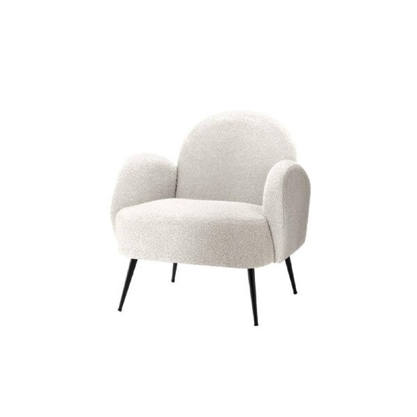 Armchair Lounge Chair Armchairs Accent Arm Chairs Sherpa Boucle White