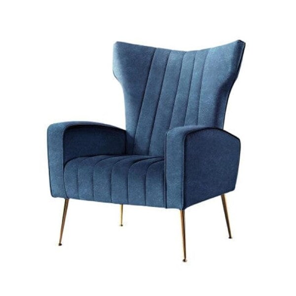 Armchair Lounge Accent Chairs Armchairs Chair Velvet Sofa Seat - Blue