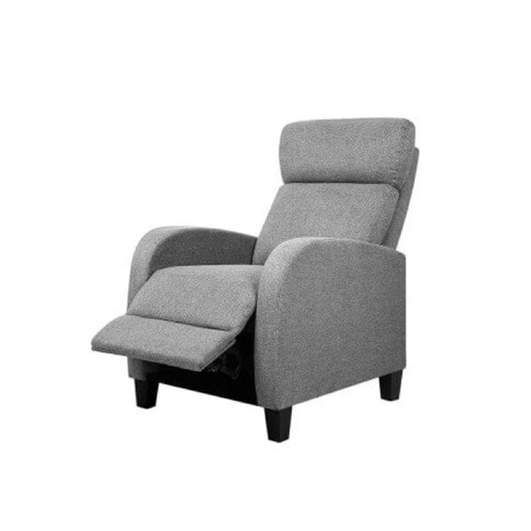 Fabric Reclining Armchair - Grey