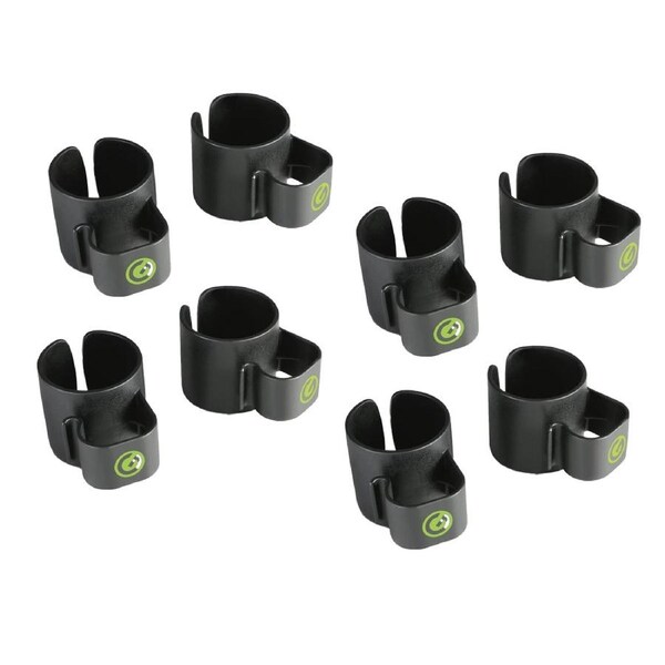 4x 2pc Gravity SACC35B Speaker Pole Cable Plastic Clips For 35mm Tube/Stand BLK