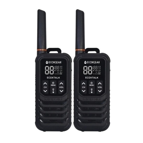 ECOXTALK EXG200 2-Watt IP67 Handheld UHF Radio Twin Pack (13km)