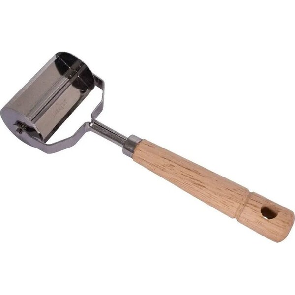 Avanti Stainless Steel 20cm Square Pasta Kitchen Ravioli Cutter w/ Wood Handle