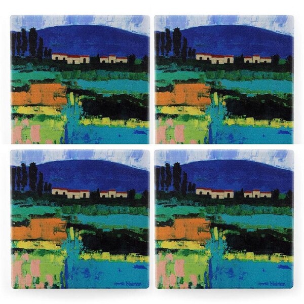 4pc Thirstystone Square MoroccoJute Coaster Drinks/Beverage/Coffee Decor Set