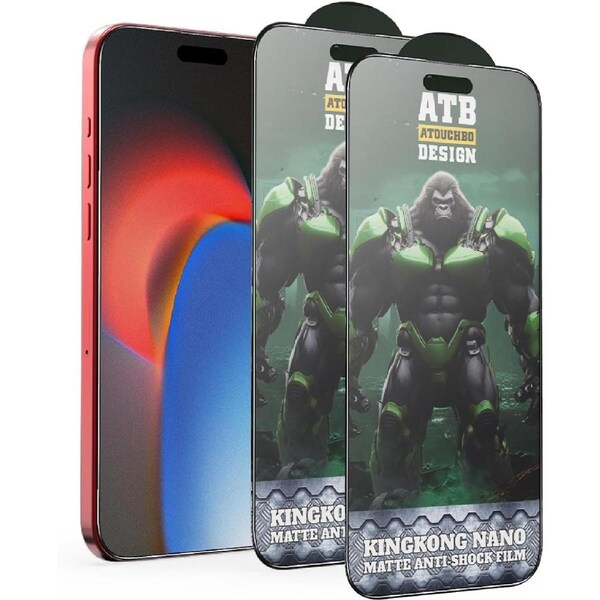 2 PCS ATB King Kong Series Flexible Ceramic Nano Glass Film AG Matte/Anti-Glare Screen Protector for iPhone 14 Plus