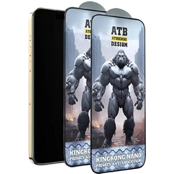 2 PCS ATB King Kong Series Flexible Ceramic Nano Glass Film 2.5d 30 degree Anti-Spy Privacy Screen Protector for iPhone 15