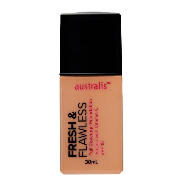 Australis Fresh & Flawless Full Coverage Foundation 30ml WARM SAND