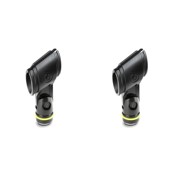 2x Gravity MSCLMP25 Microphone 25mm Clip Holder Accessory For Wireless Mic Black