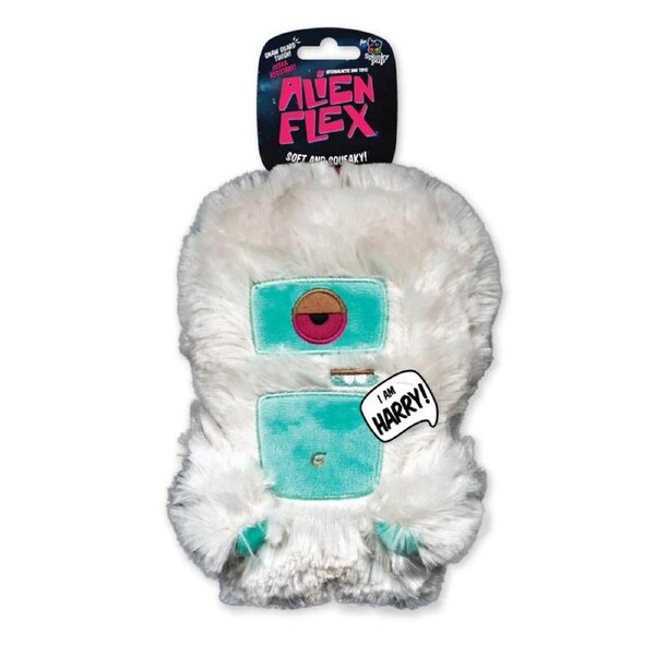 Harry Alien Flex Soft Dog Toy 19cm x 12cm by Spunky Pup