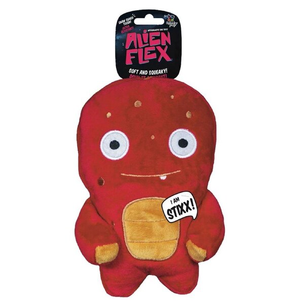 Stixx Alien Flex Soft Dog Toy 19cm x 12cm by Spunky Pup