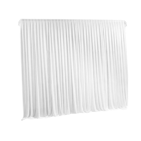 3M X3M Ice Silky Satin White Wedding Backdrop Curtain Party Stage Studio Draping