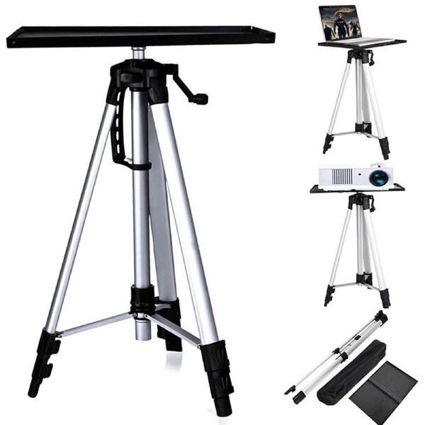 52-140cm Aluminium Projector Tripod Stand For Laptop With Tray Height Adjustable